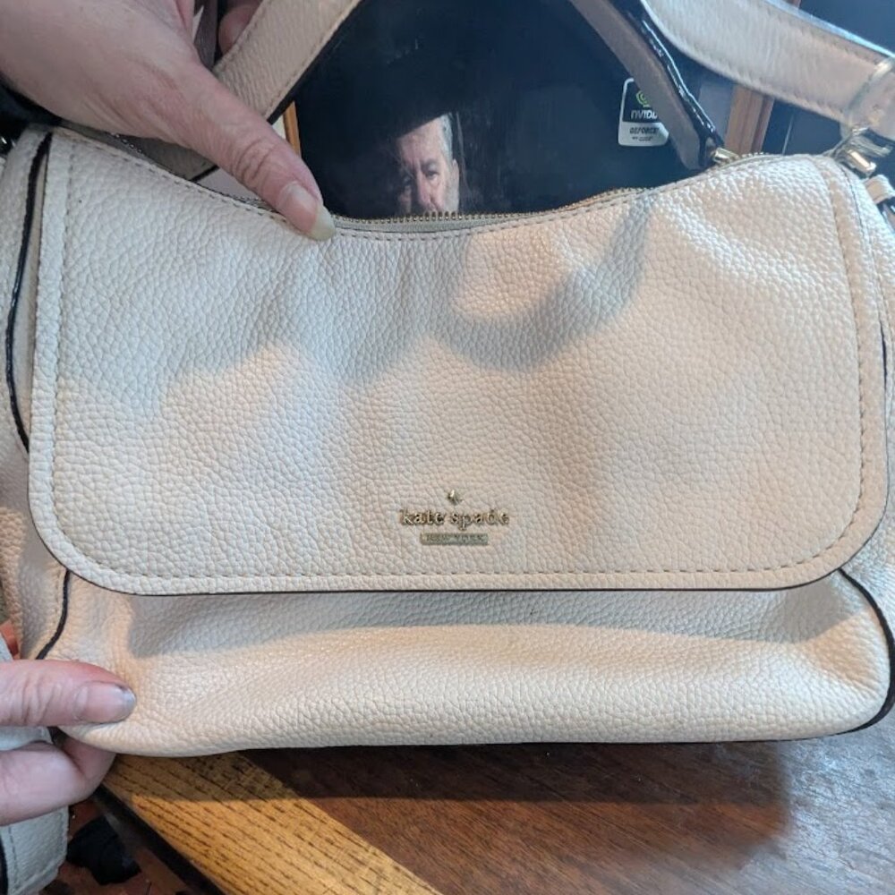 White Leather Kate Spade Pocketbook